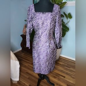 Vintage Purple Gileric Dress with Belt